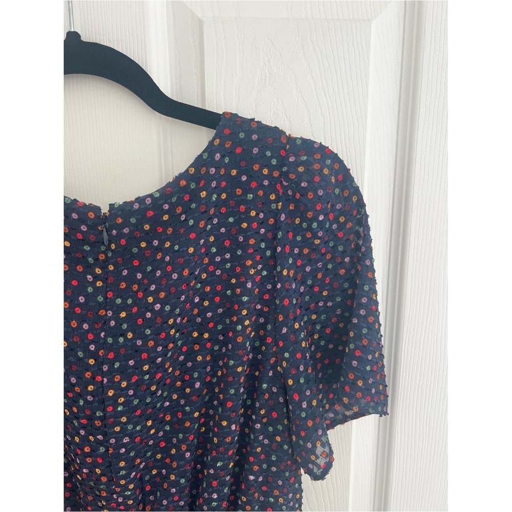 Madewell Charcoal Mini Dress with Multicolor Dot Print - Picture 13 of 14
